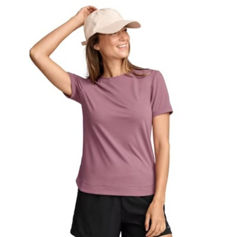 L.L. Bean Sz L Maeve SunSmart UPF 50 Womens Pullover Blouse Top Stretch